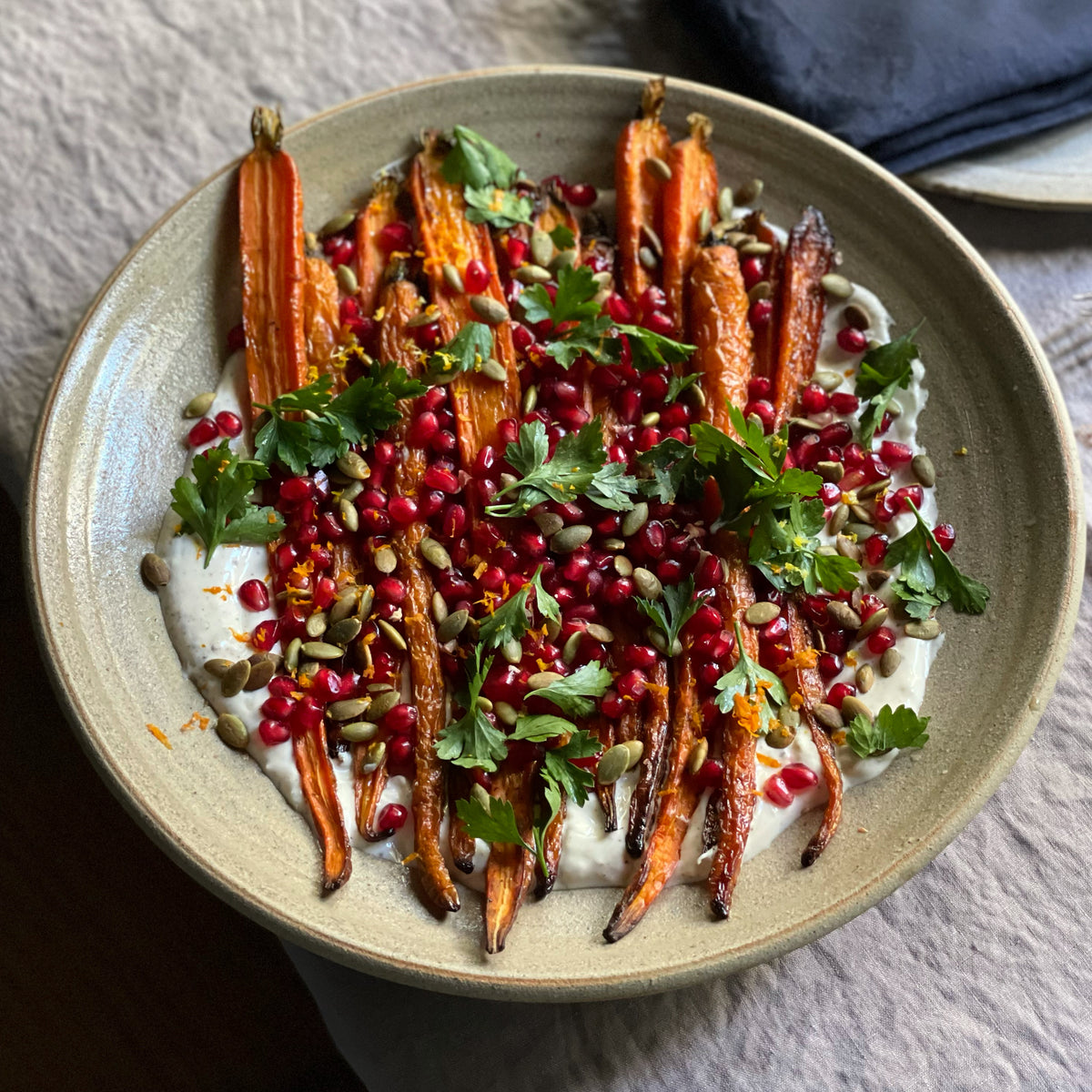 Caramelized Carrots with Lemony-Garlicky Sheep's Milk Yogurt Caramelized Carrots with Lemony-Garlicky Sheep's Milk Yogurt