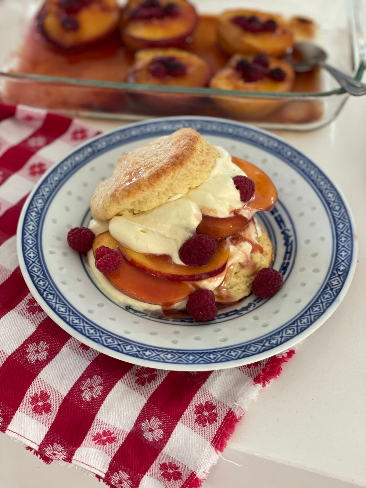 Late Summer Peach Shortcake with Spelt Biscuits