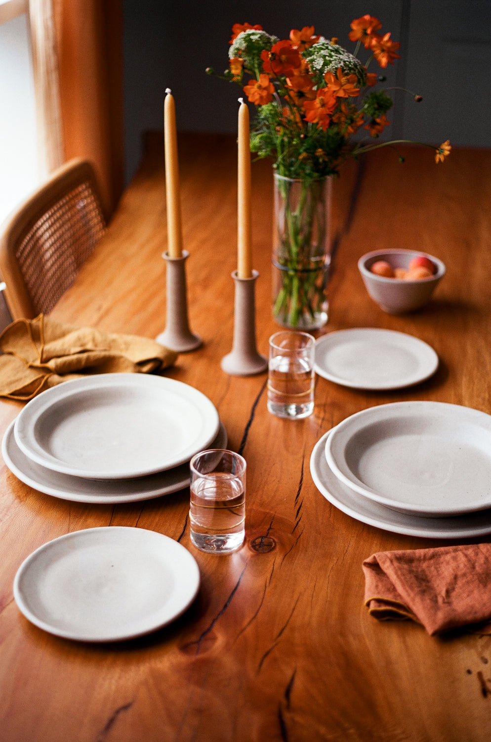 Hand-Thrown Ceramic Salad Plate in Oyster Shell (Set of Four)